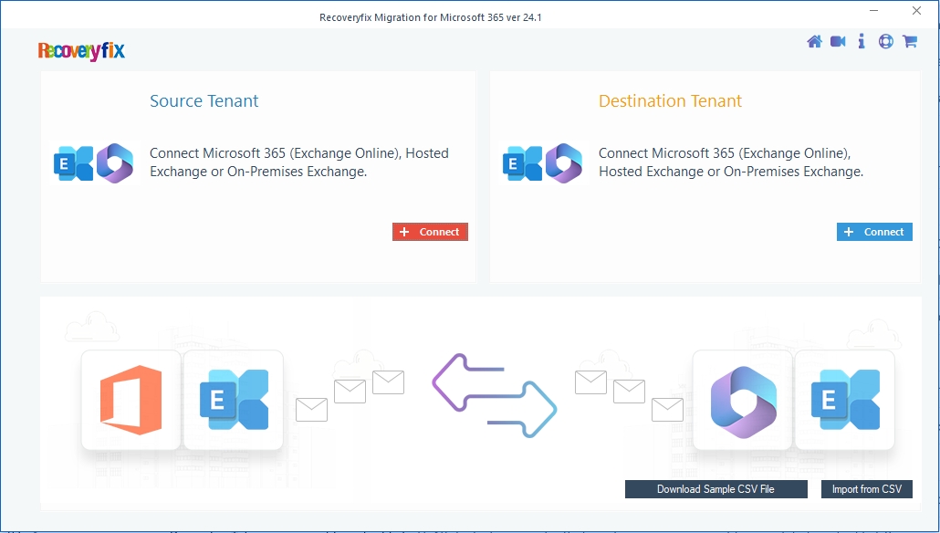 Recoveryfix Migration for Microsoft 365 Screenshot