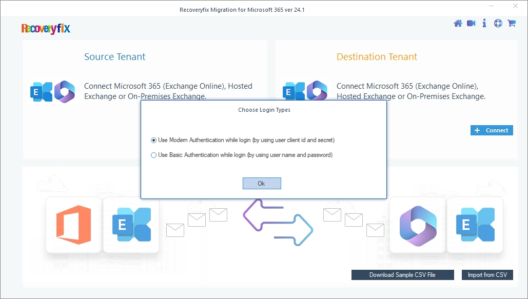 Recoveryfix Migration for Microsoft 365 Screenshot