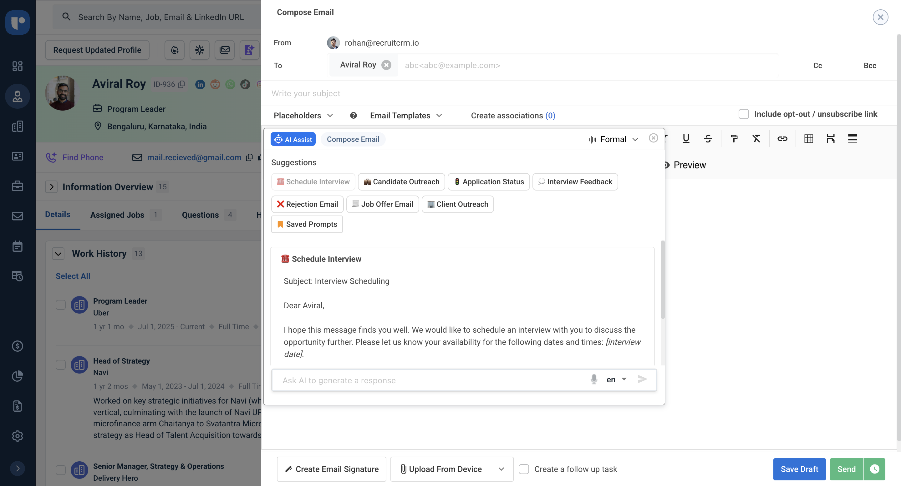 Recruit CRM Screenshot