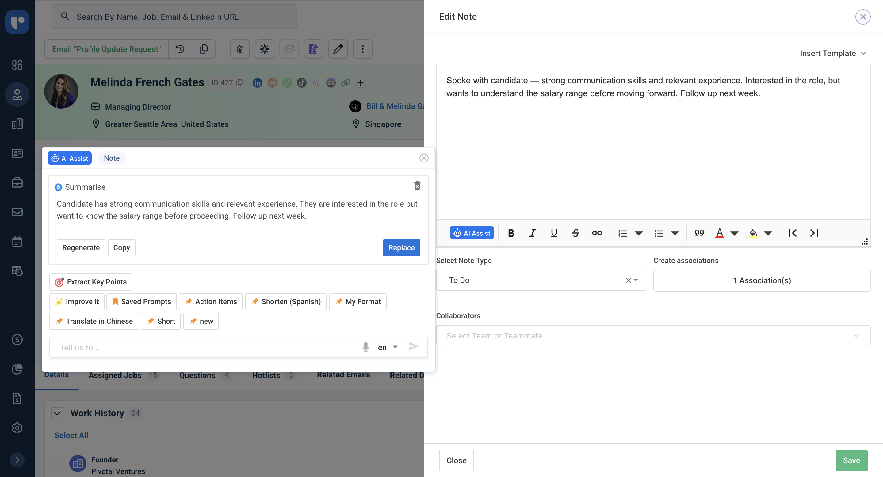 Recruit CRM Screenshot