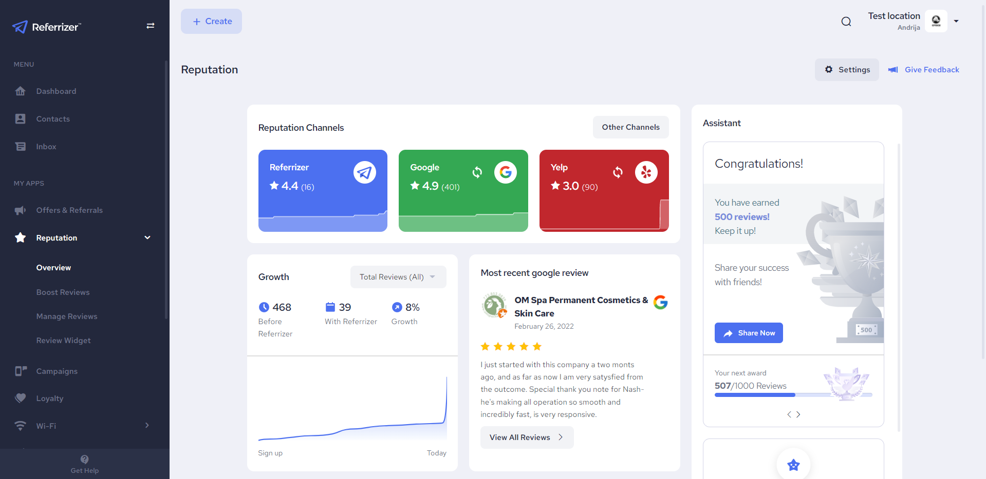 Referrizer screenshot & Video