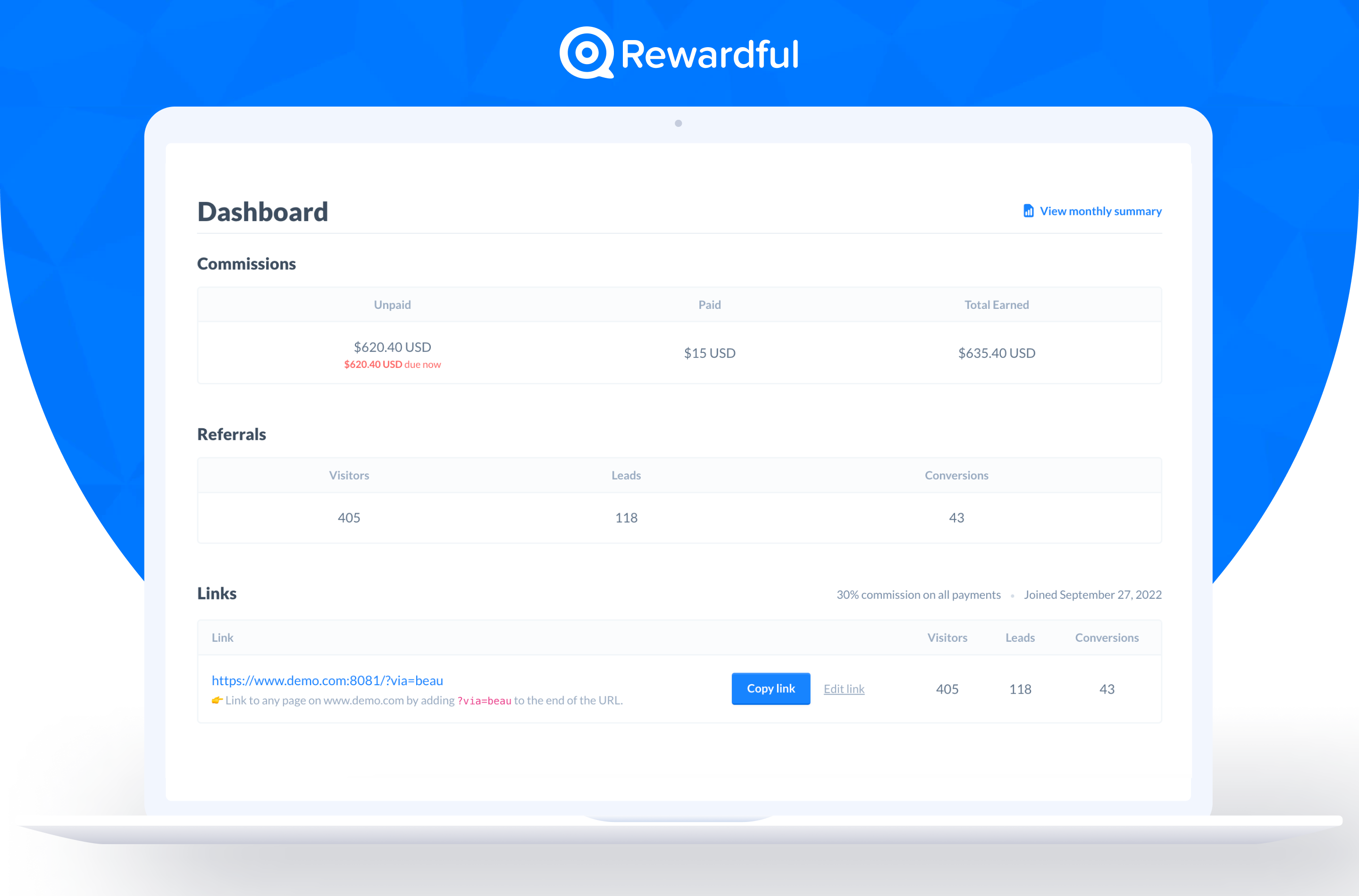 Rewardful Screenshot