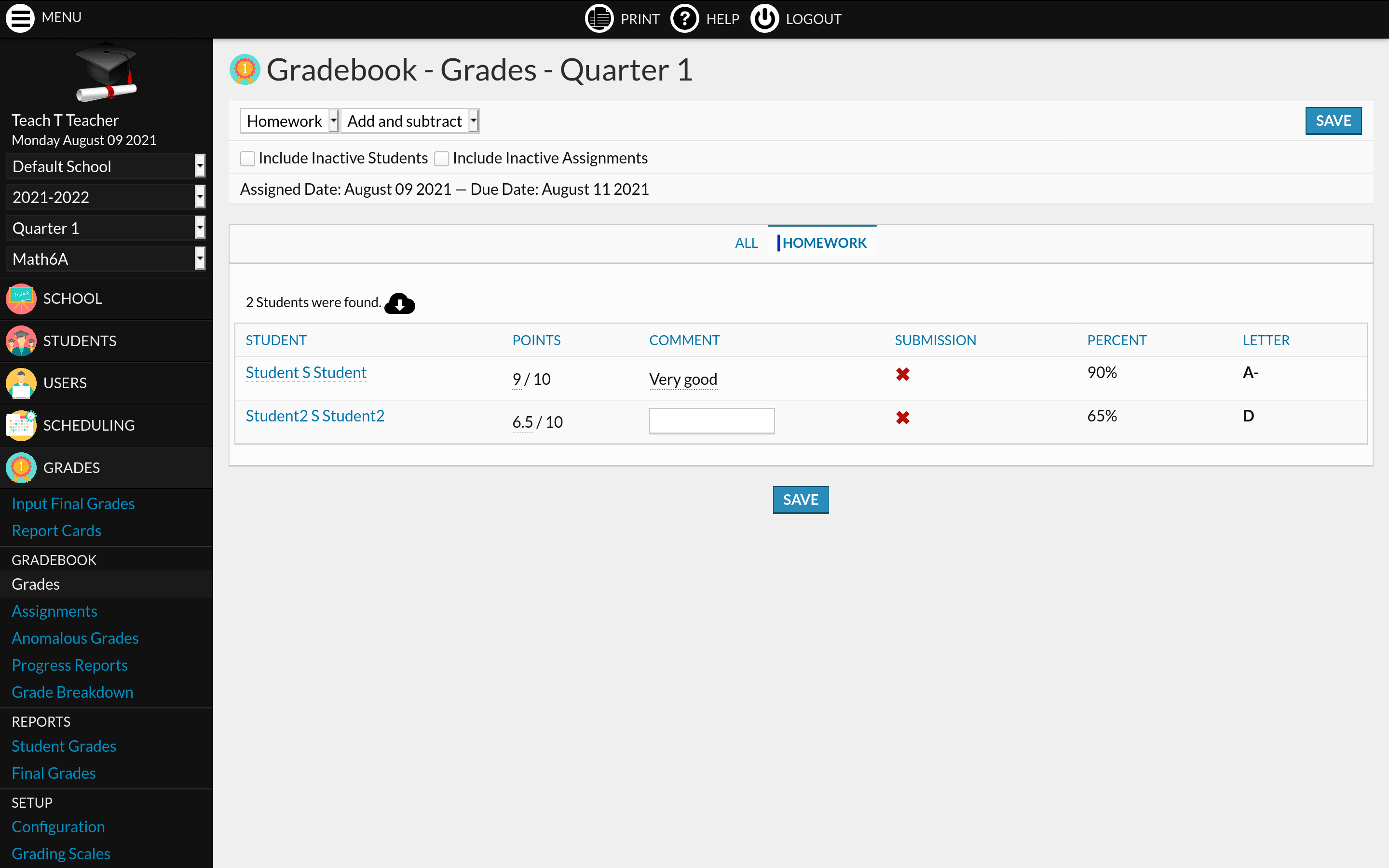 RosarioSIS Screenshot
