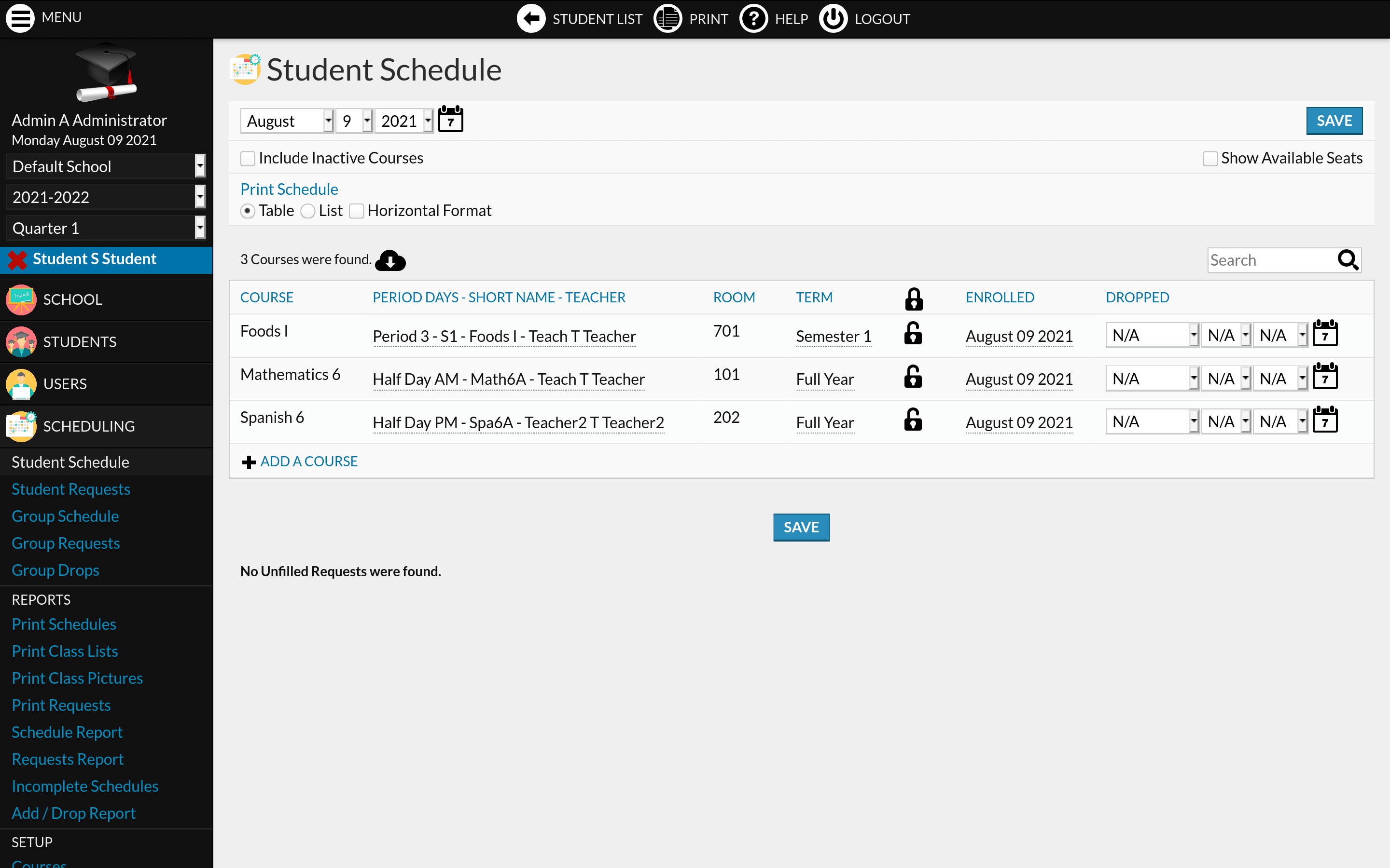 RosarioSIS Screenshot