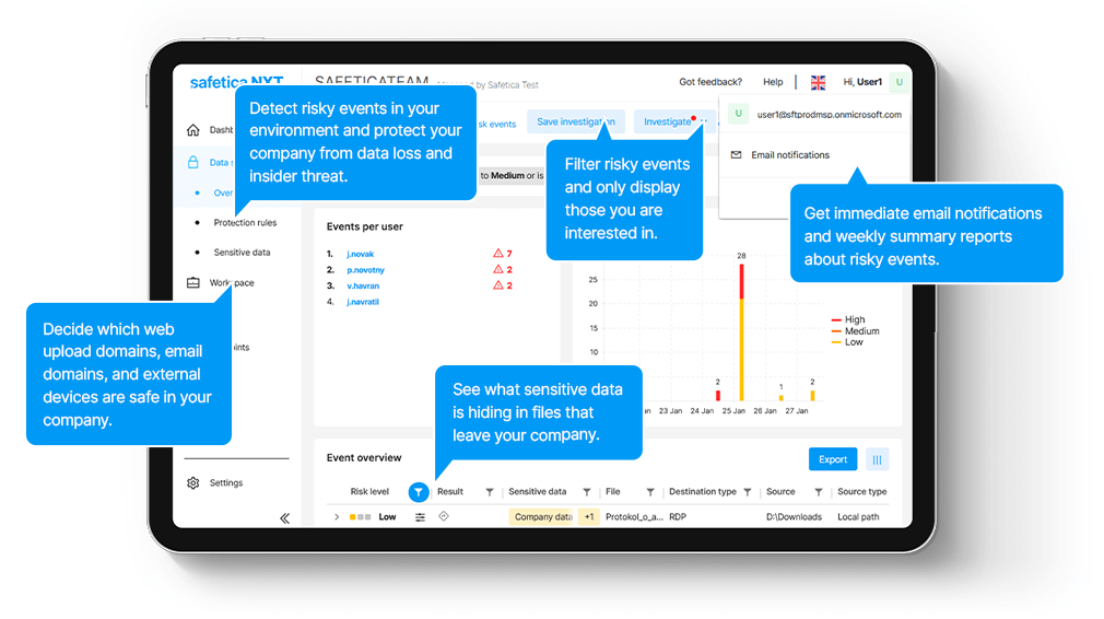 Safetica Screenshot