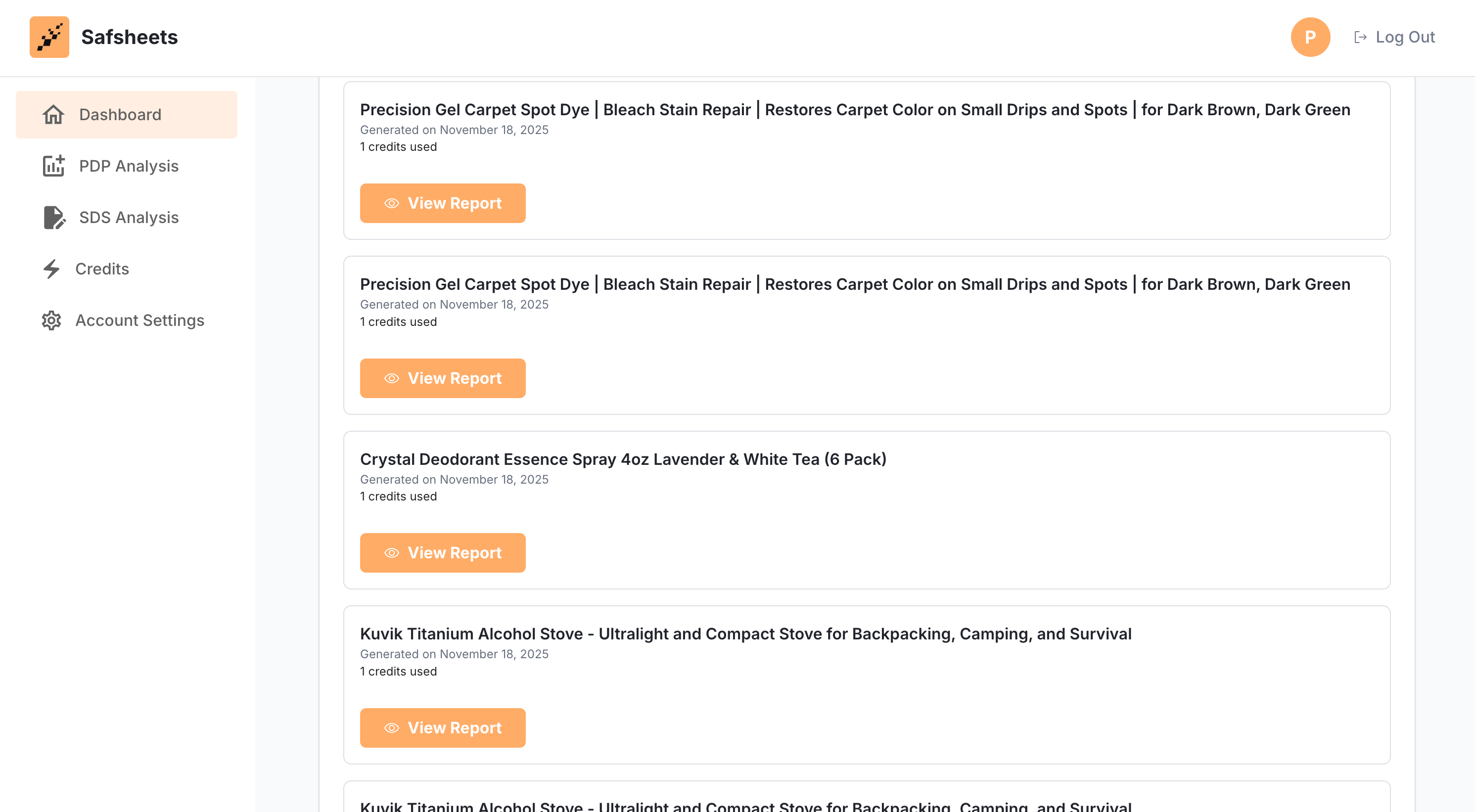 Safsheets Screenshot