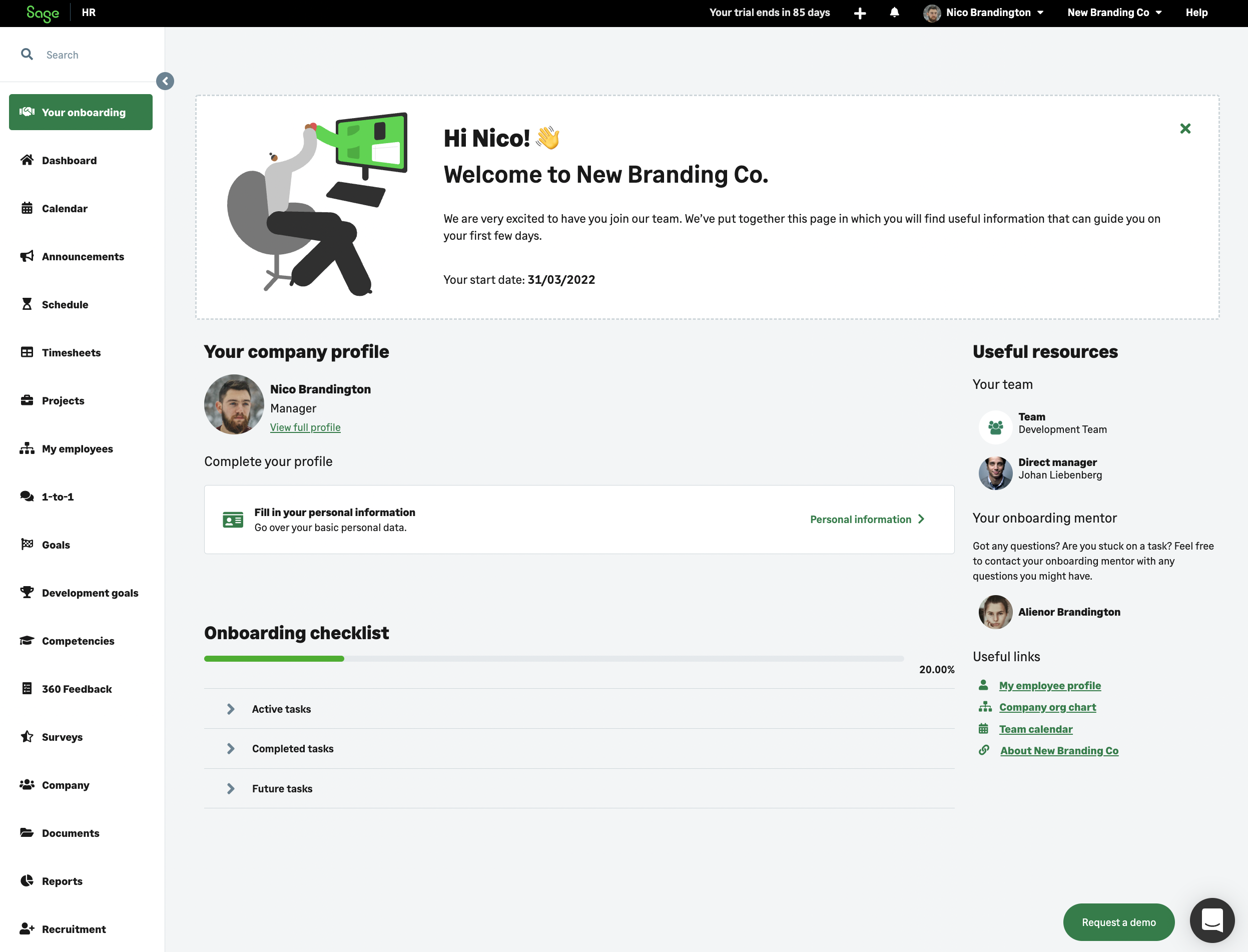 Sage HR Screenshot
