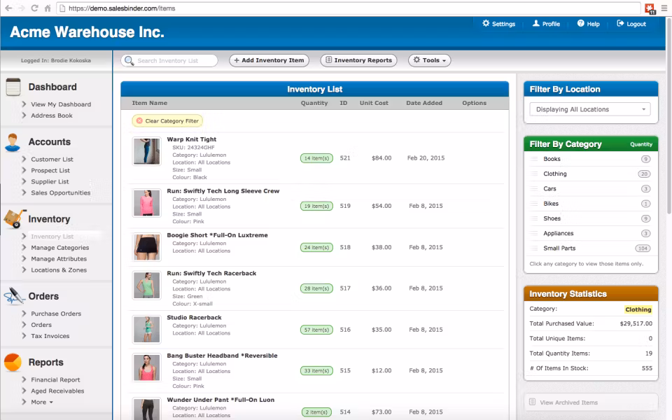 SalesBinder screenshot & Video