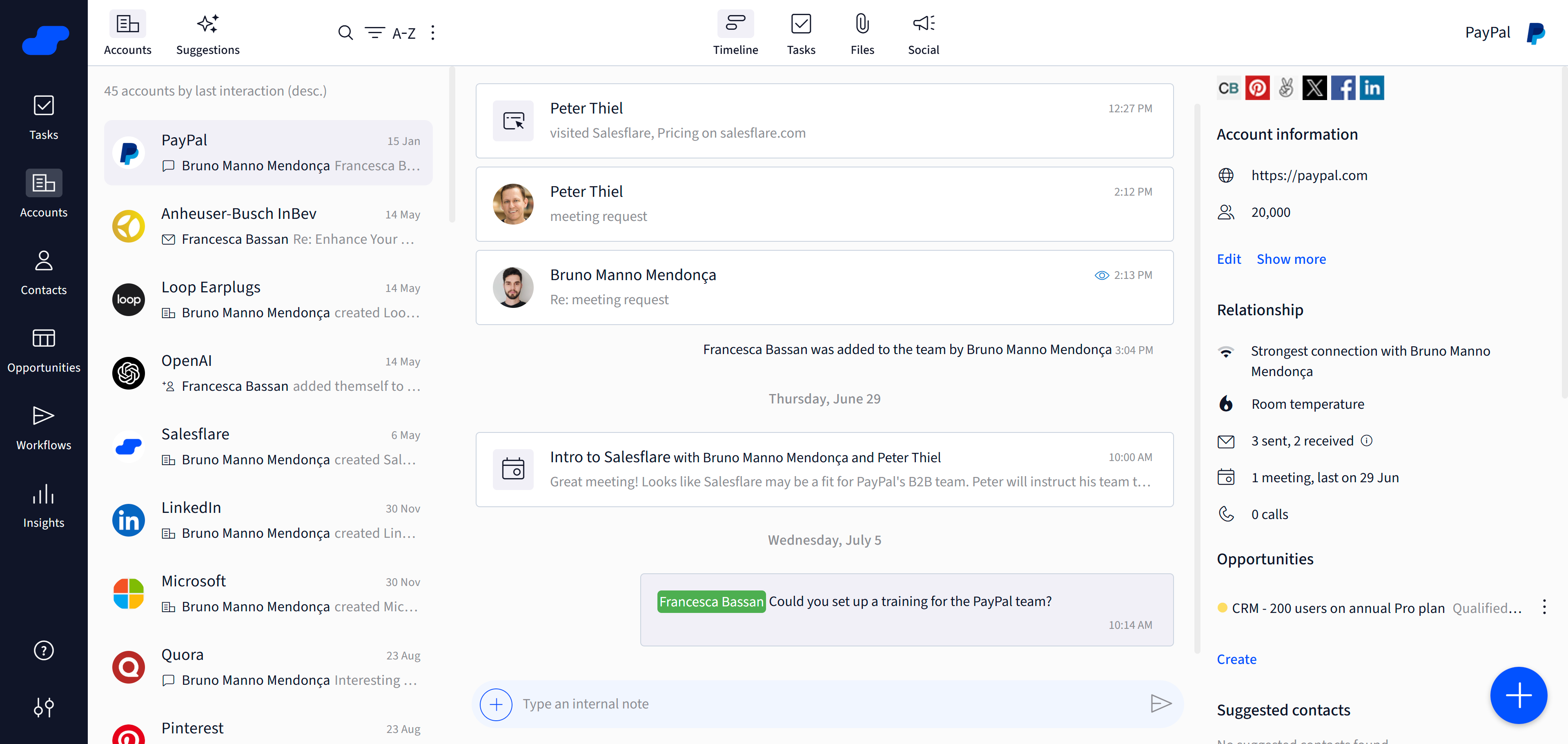 Salesflare Screenshot
