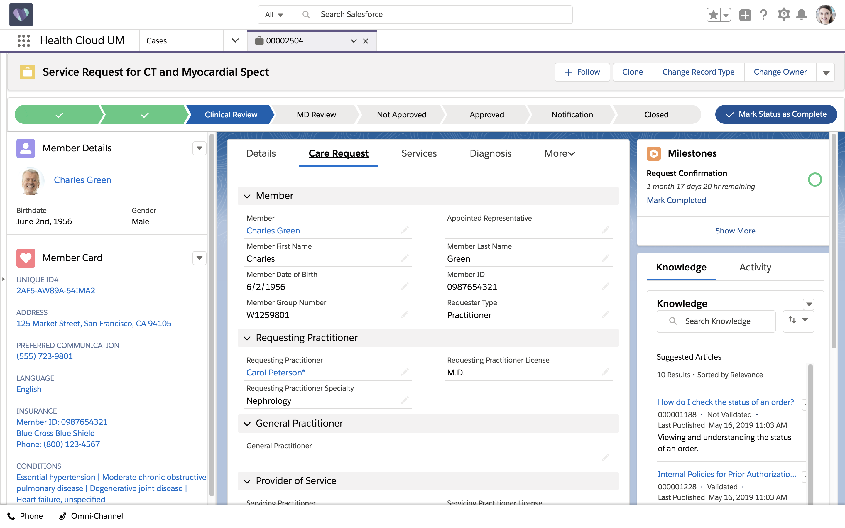 Salesforce Health Cloud Screenshot