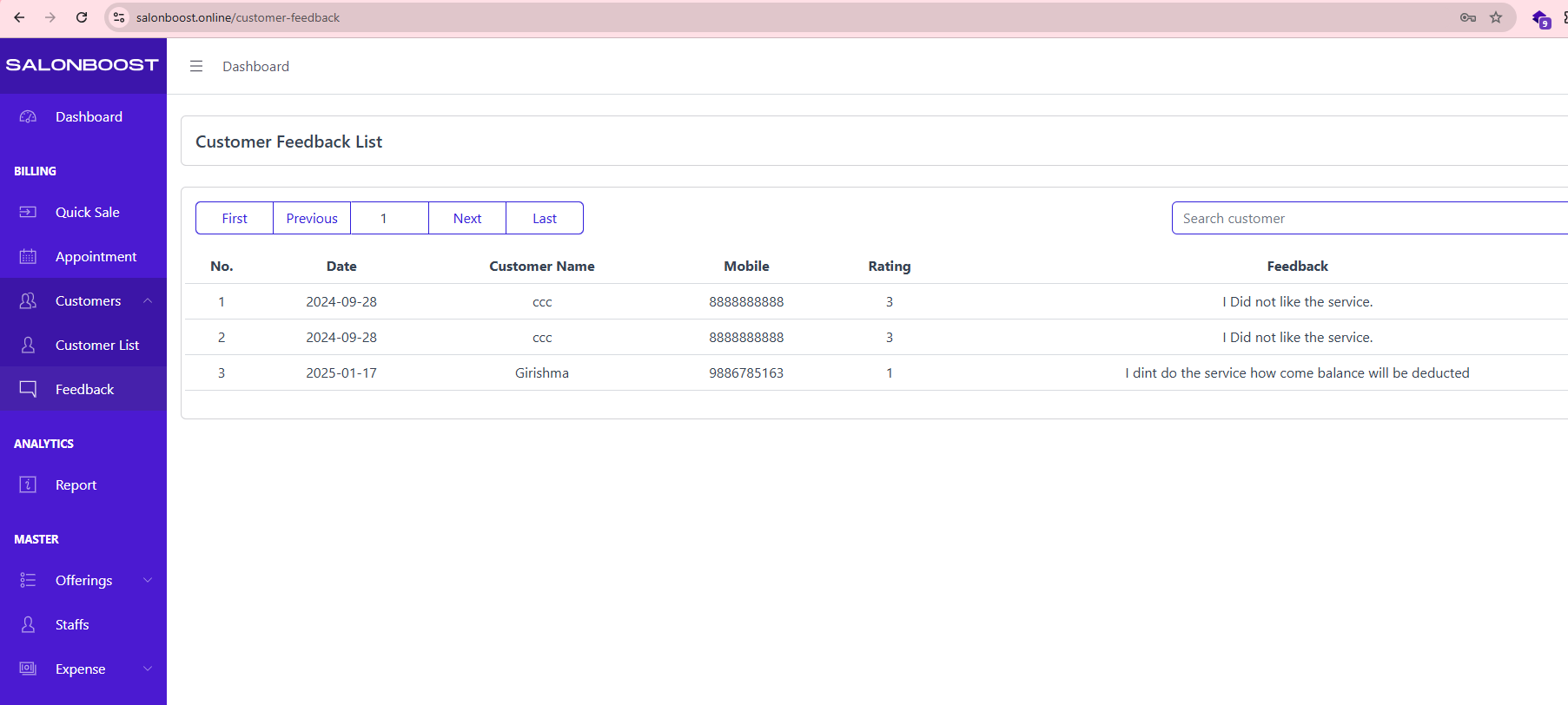 SalonBoost Salon Software Screenshot
