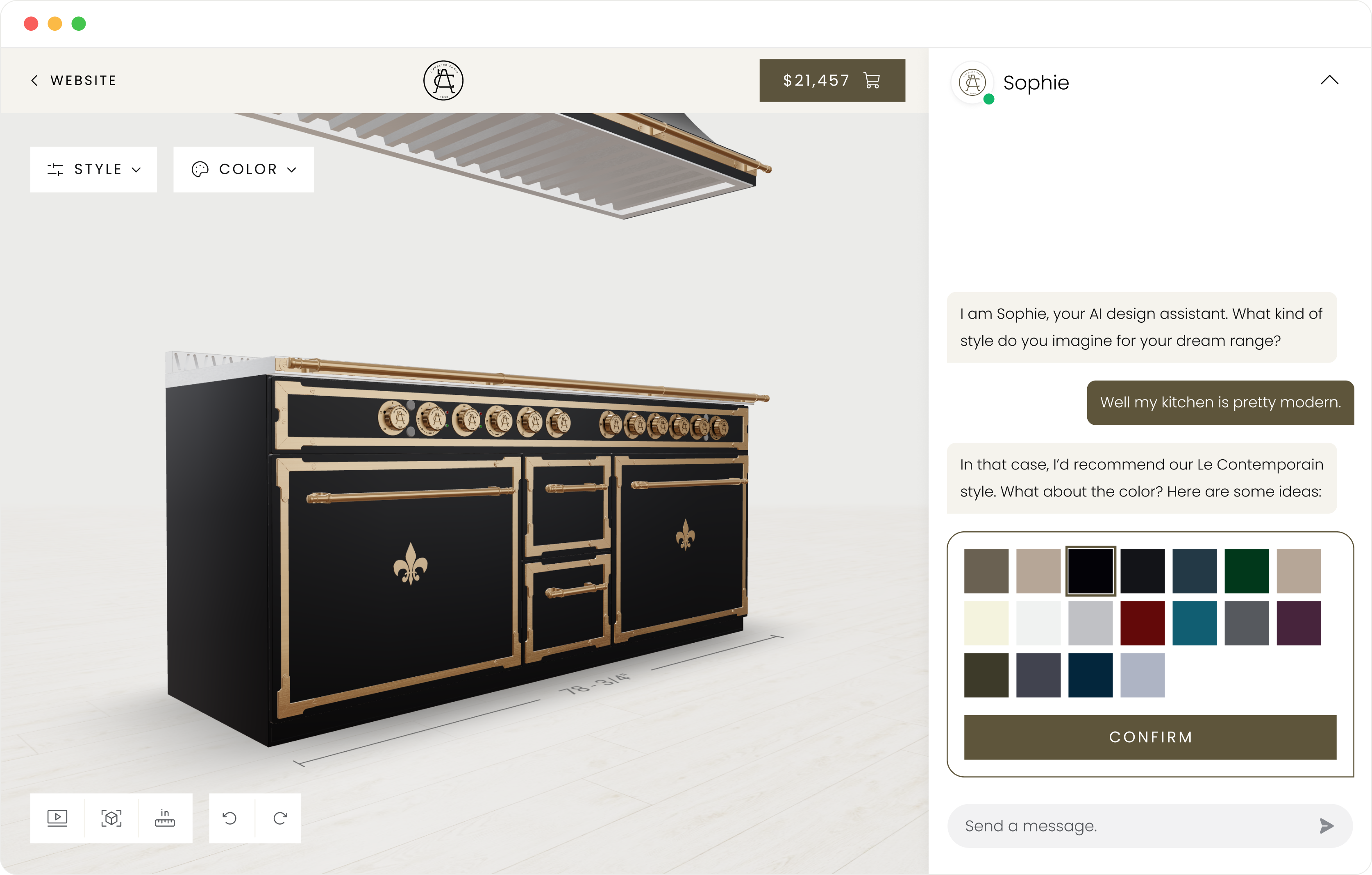 Salsita 3D Configurator Screenshot