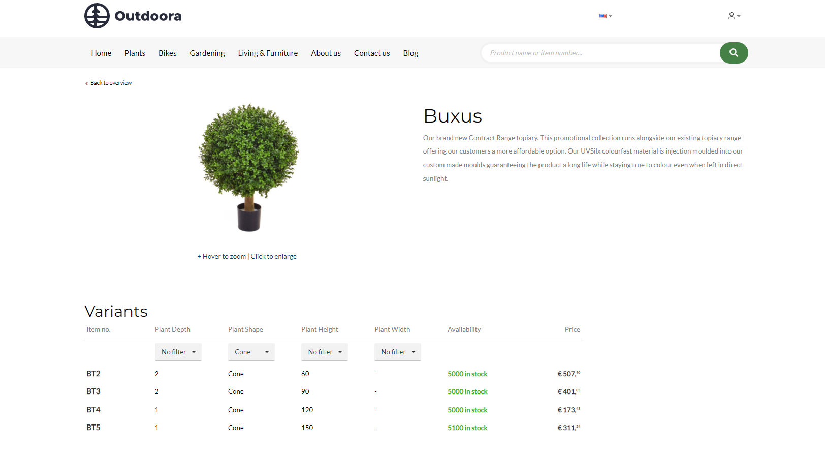Sana Commerce Cloud Screenshot