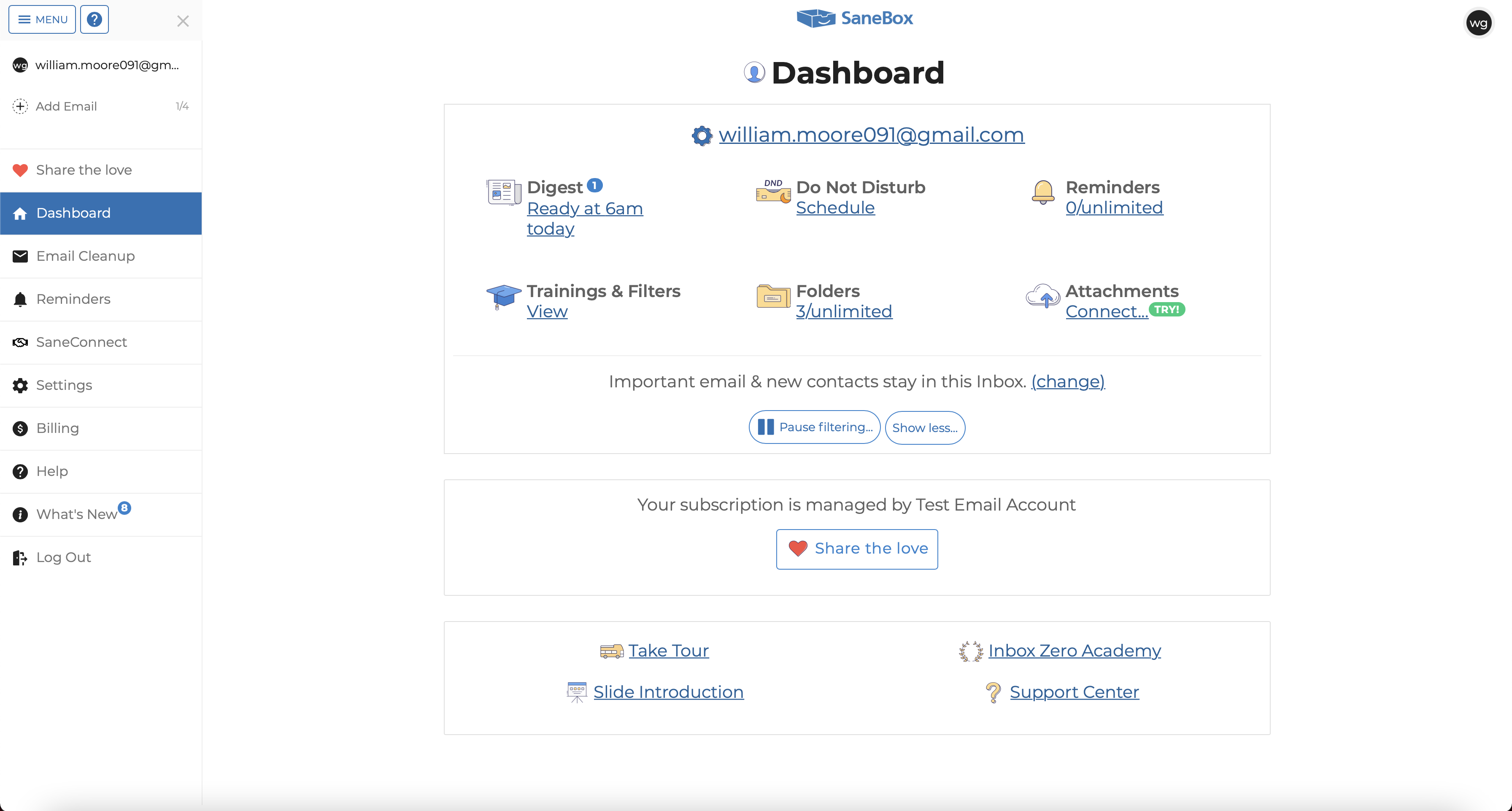 SaneBox screenshot & Video