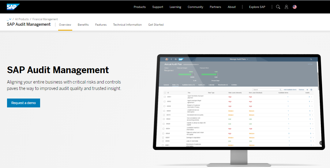 SAP Audit Management screenshot & Video