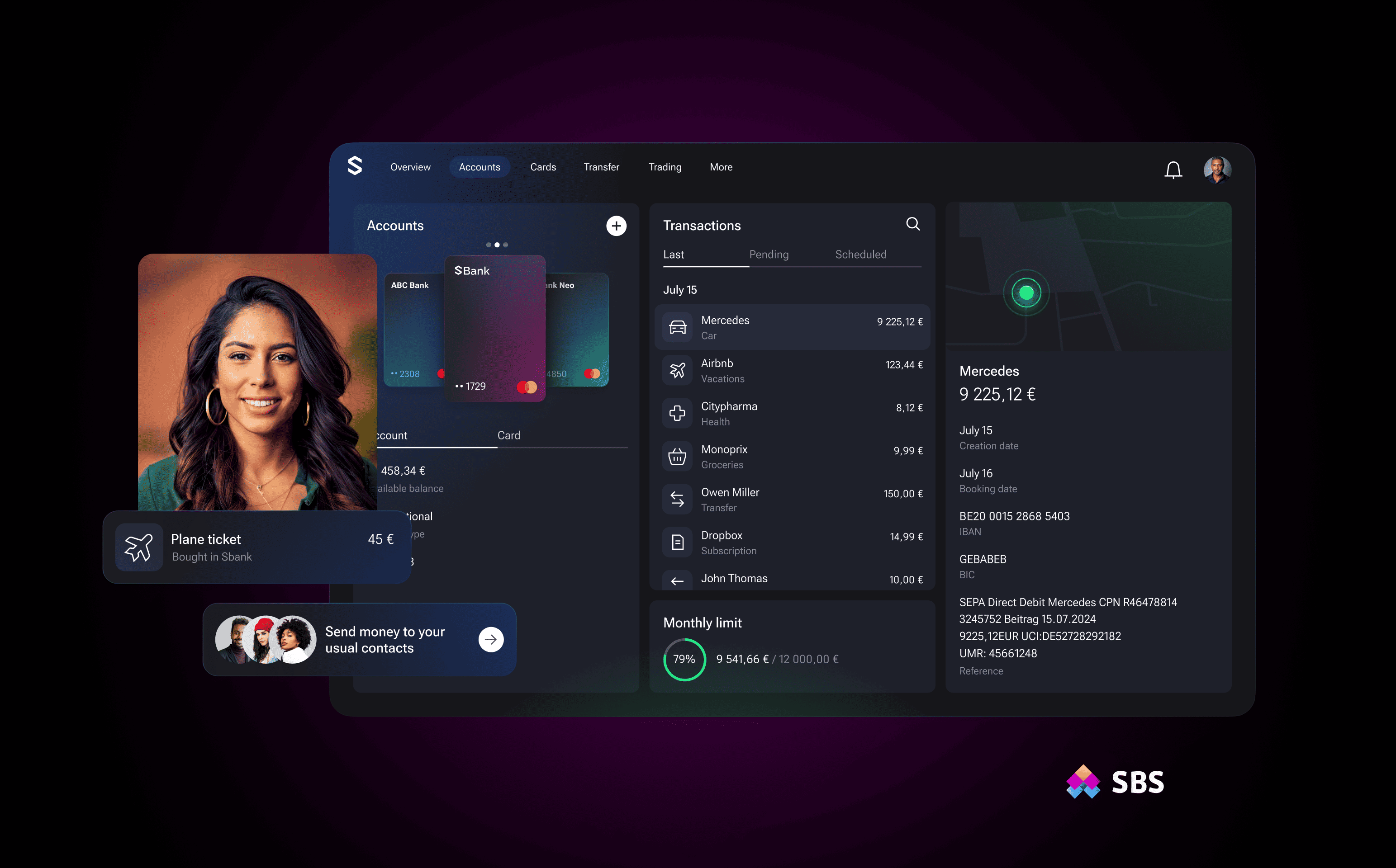 SBS Banking Platform Screenshot