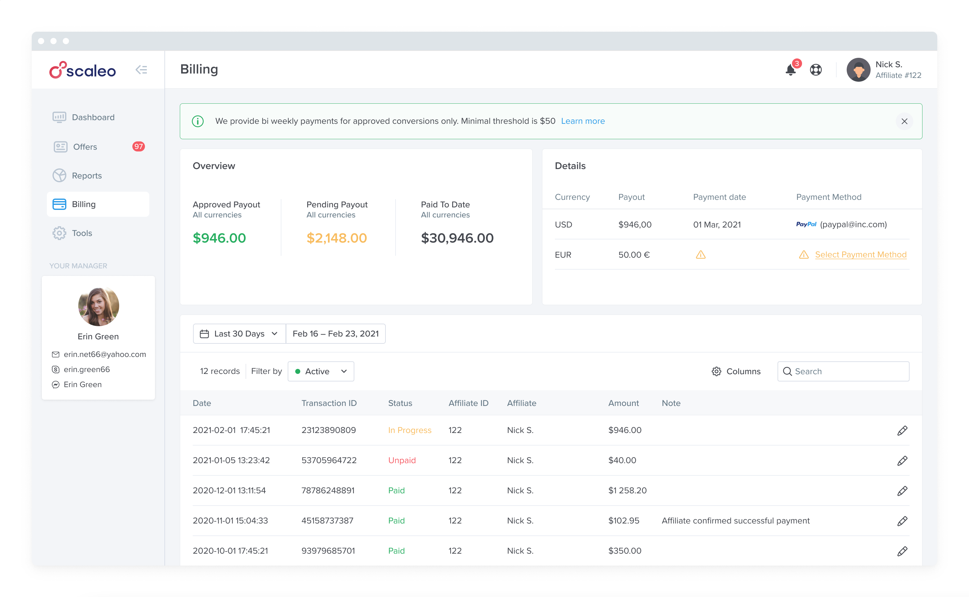 Scaleo Screenshot