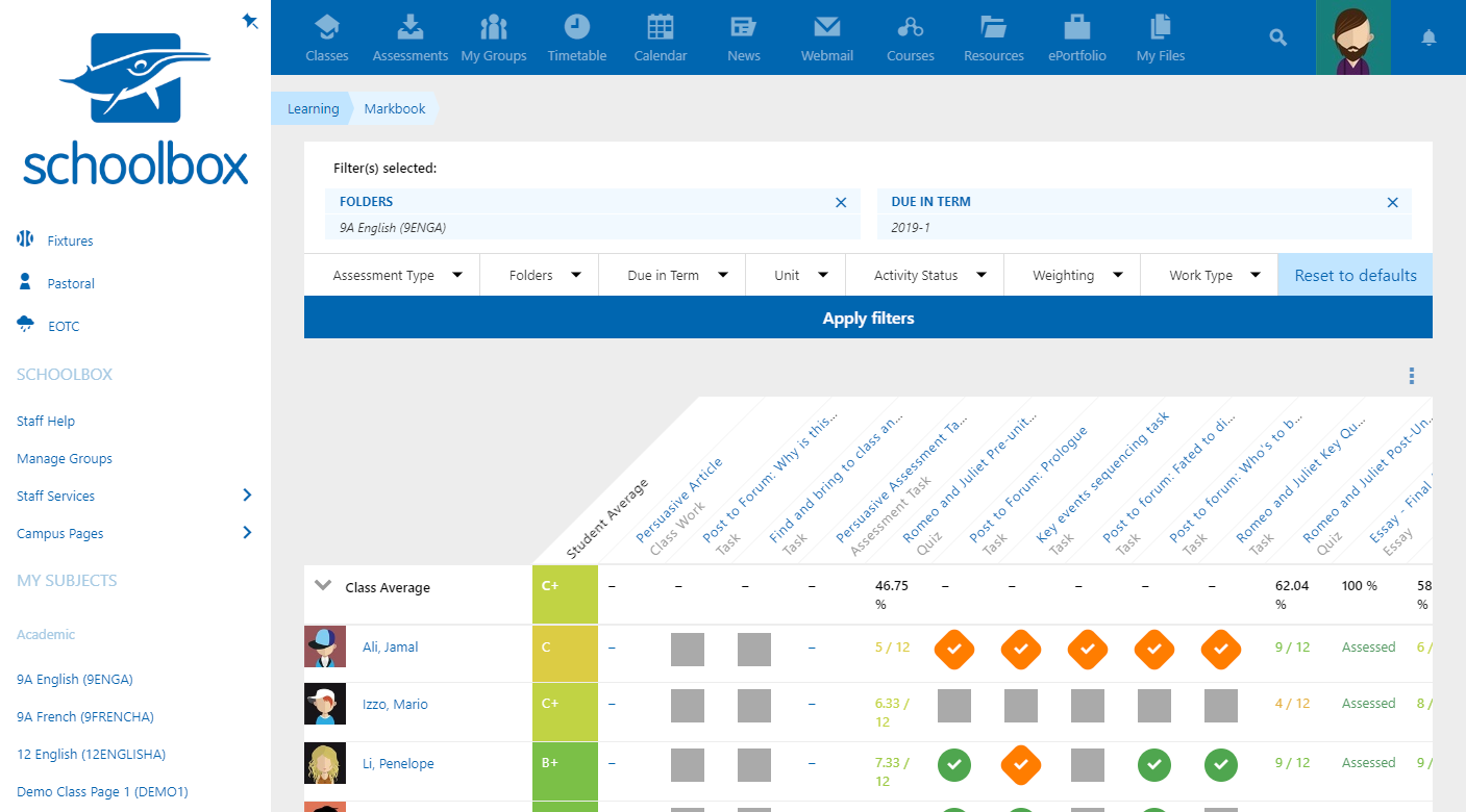 Schoolbox Screenshot