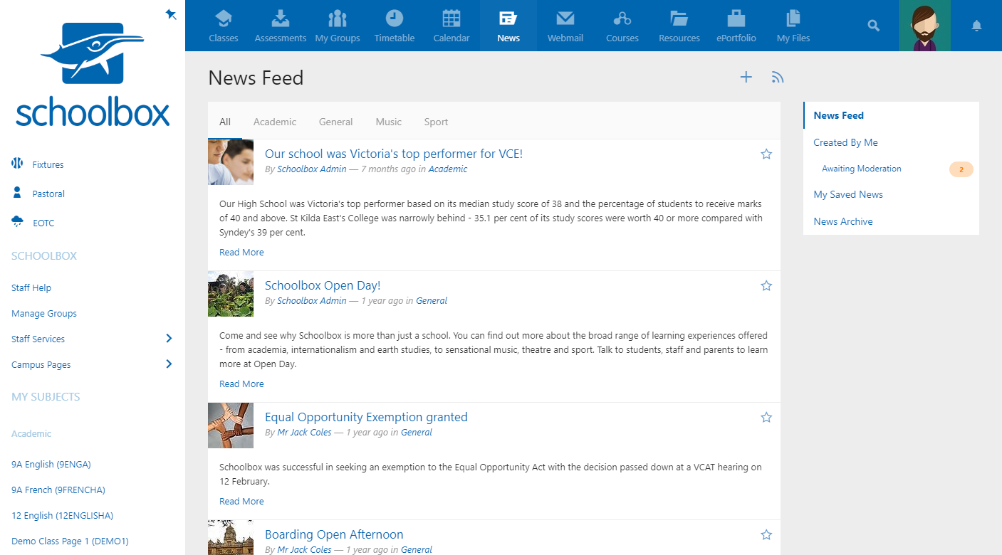 Schoolbox Screenshot