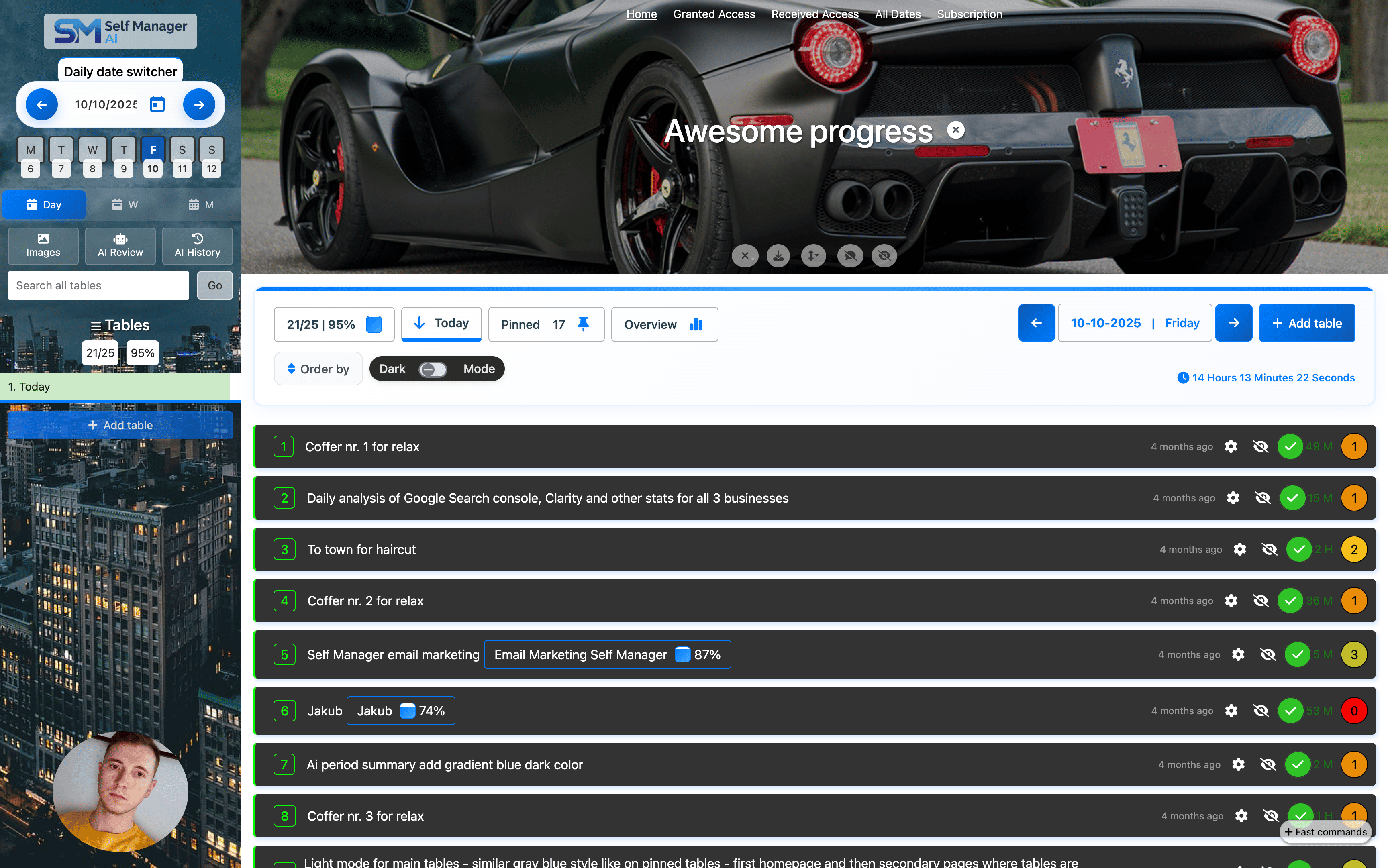 Self Manager Screenshot