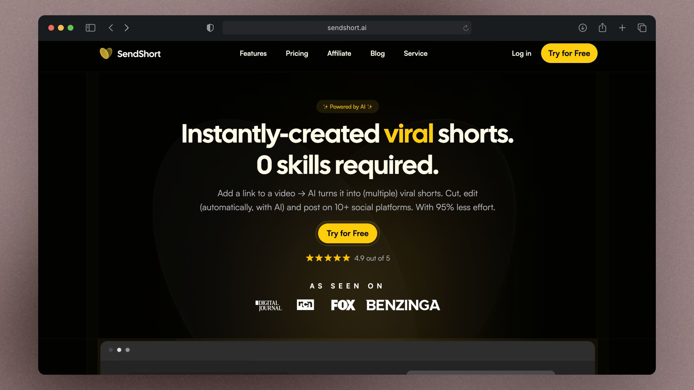 SendShort Screenshot