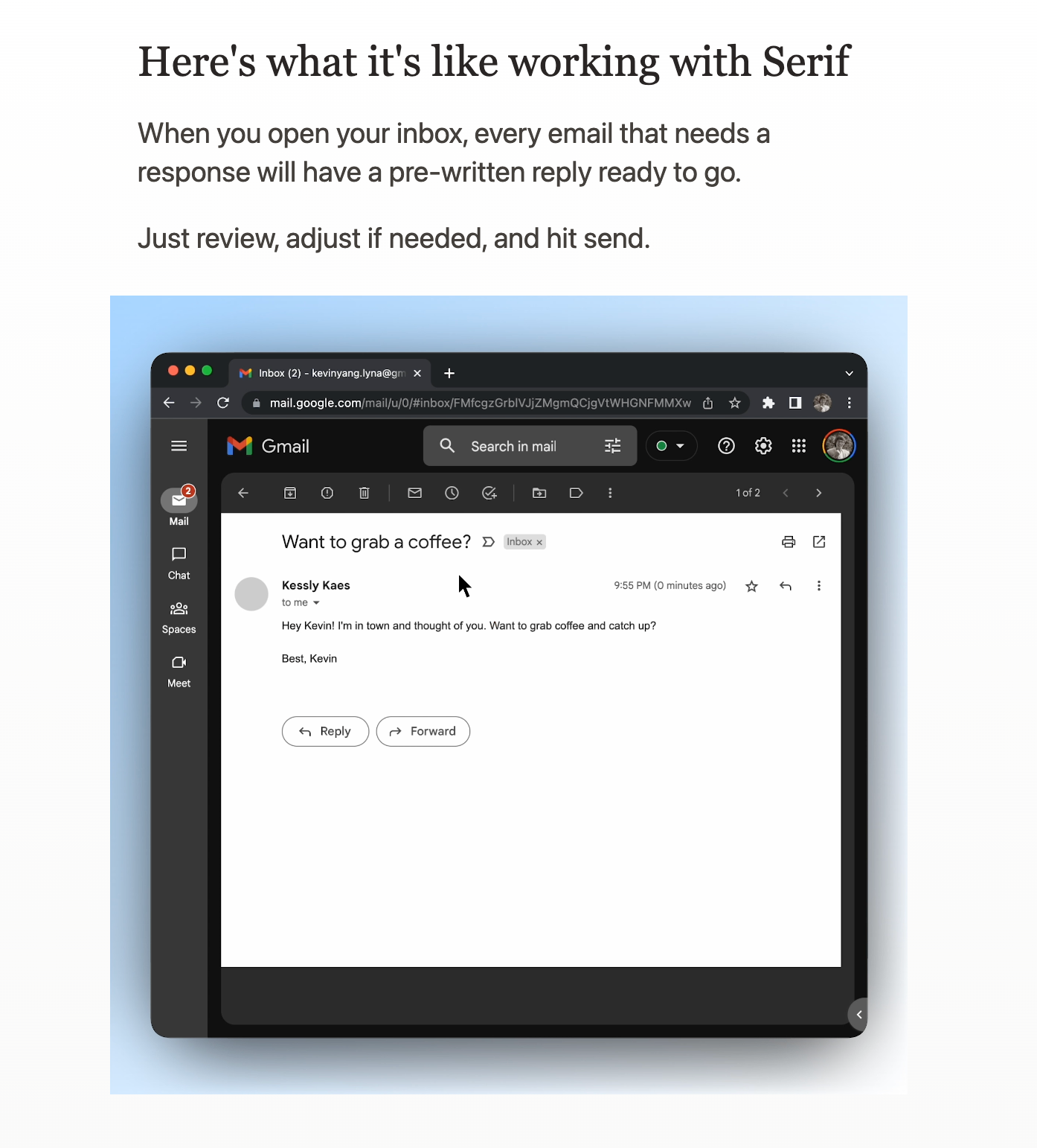 Serif AI Screenshot