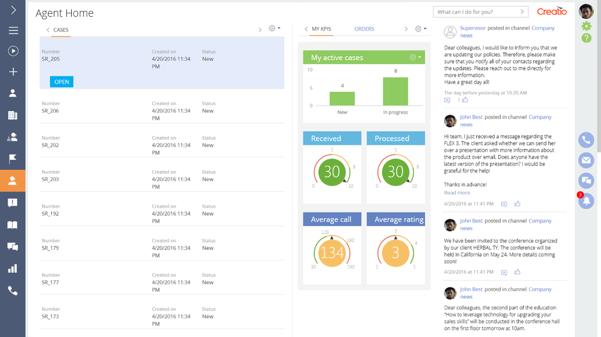 Service Creatio Screenshot