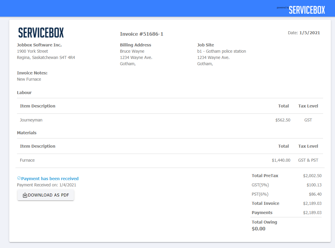 ServiceBox Screenshot