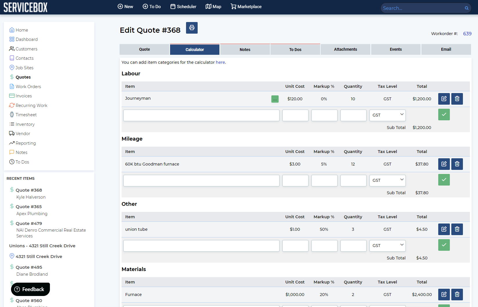 ServiceBox Screenshot