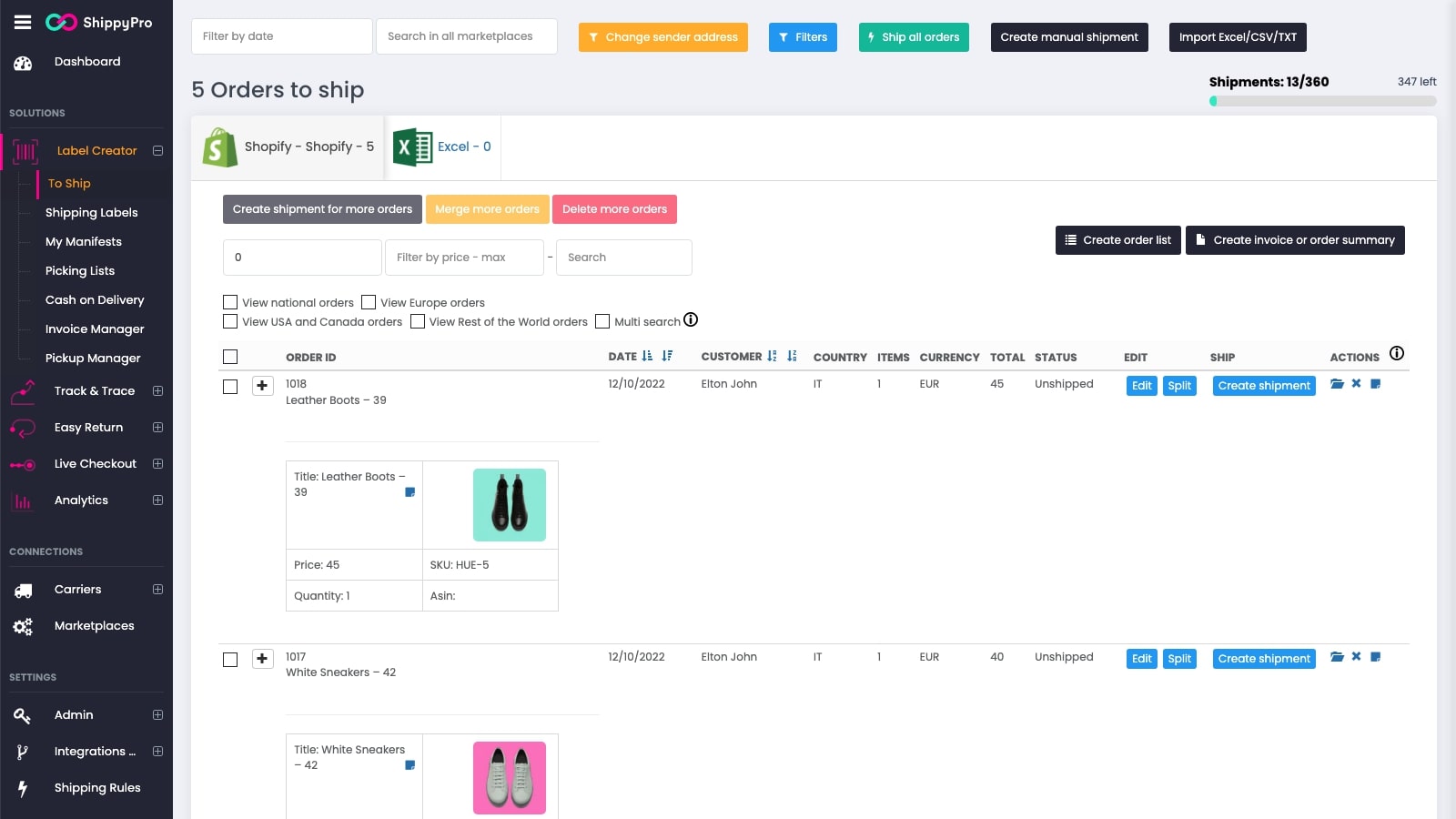 ShippyPro screenshot & Video
