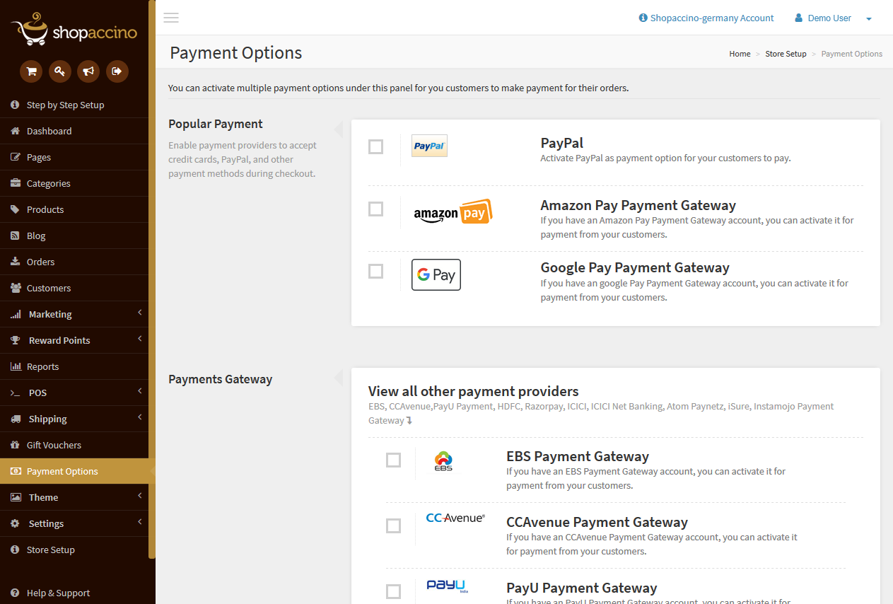 Shopaccino Screenshot