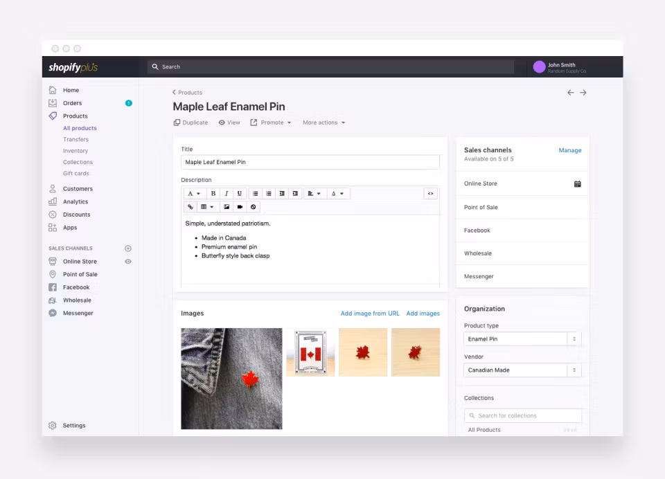Shopify Plus screenshot & Video