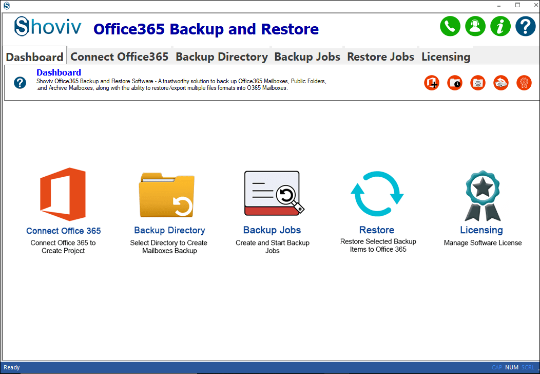 Shoviv Office 365 Backup and Restore Tool Screenshot