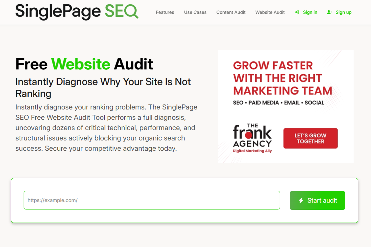 SinglePage SEO Screenshot