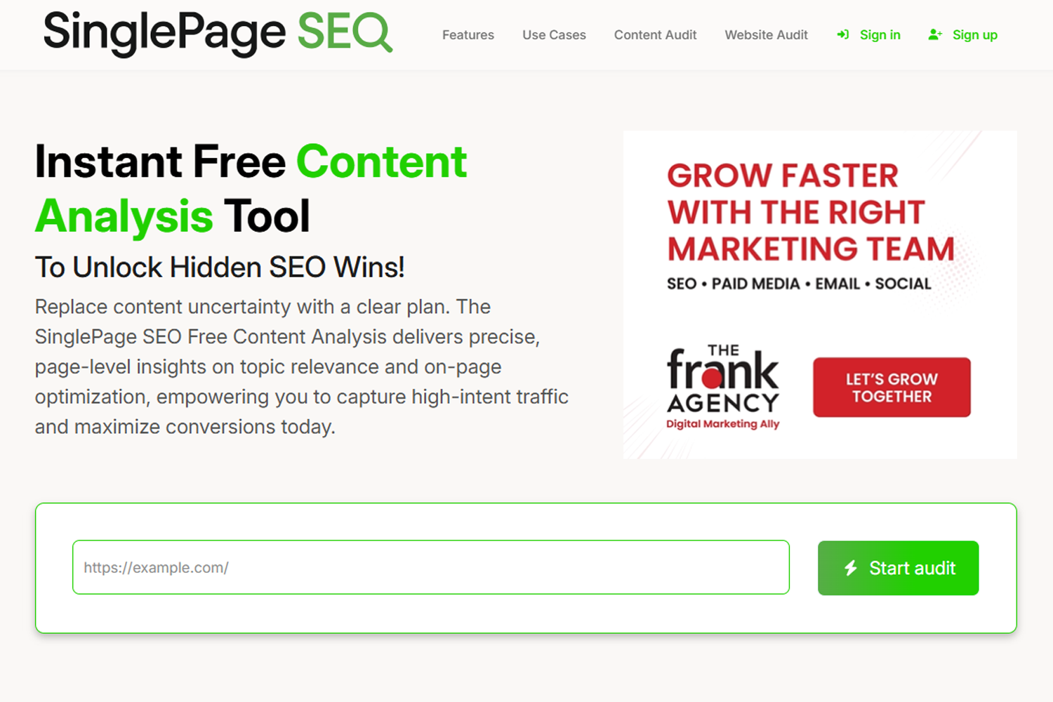 SinglePage SEO Screenshot