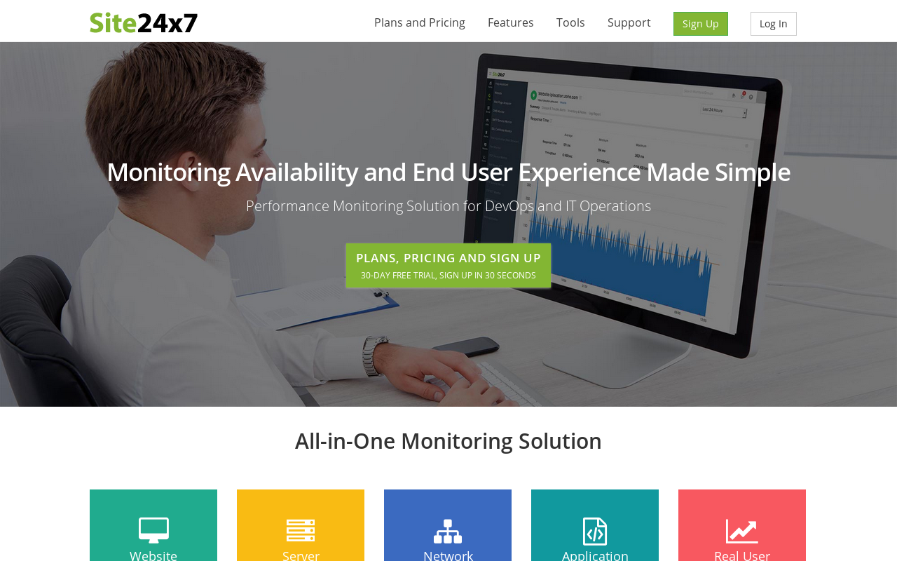 Site24x7 screenshot & Video