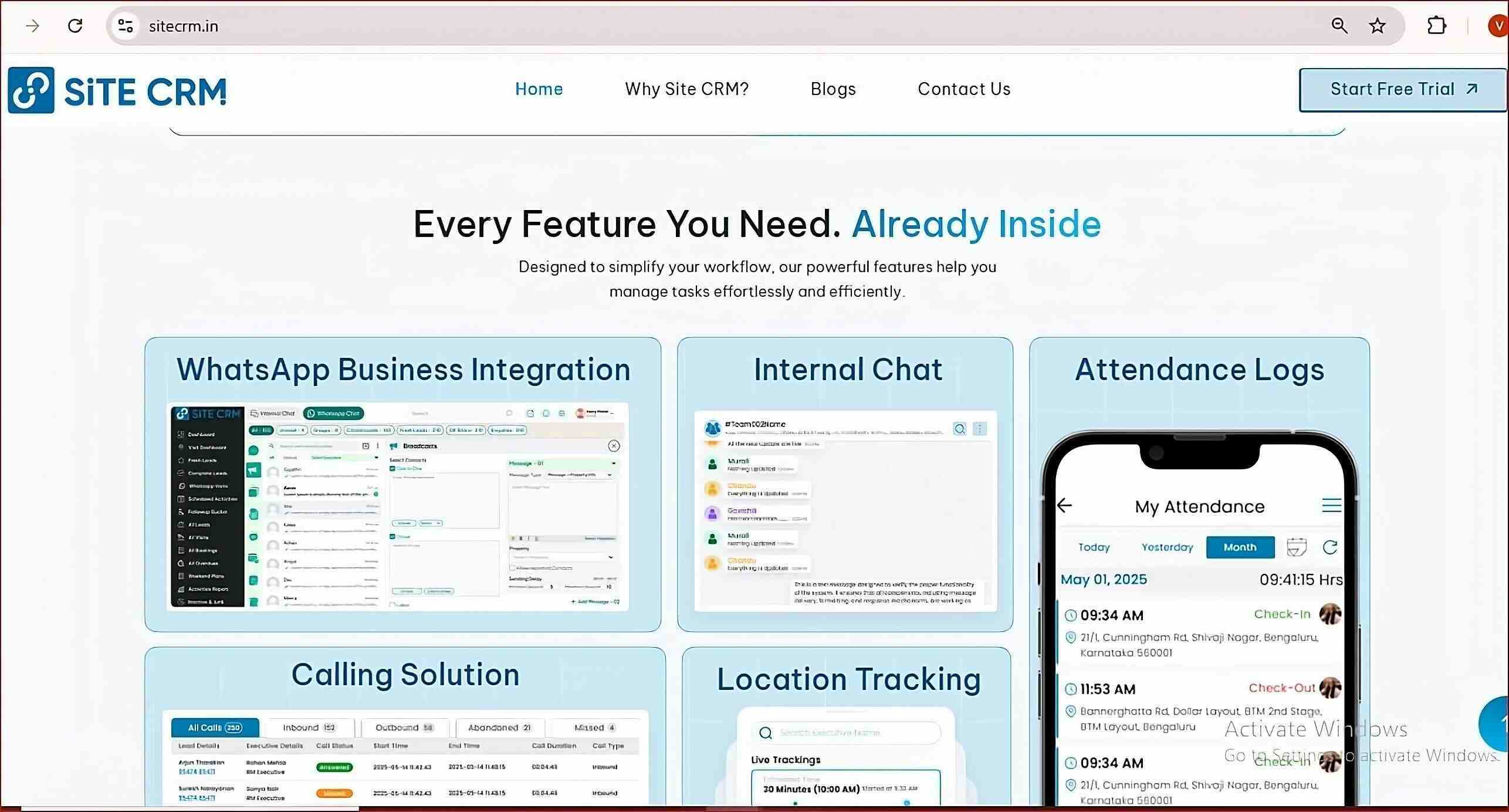 SiteCRM Screenshot