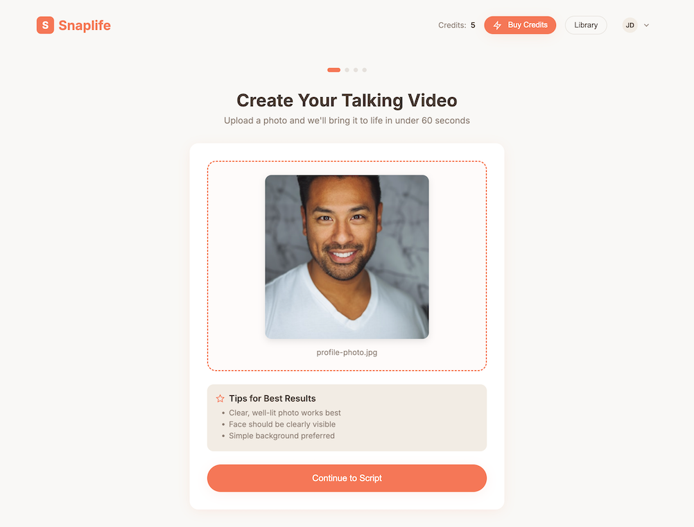 SnapLife.AI Screenshot