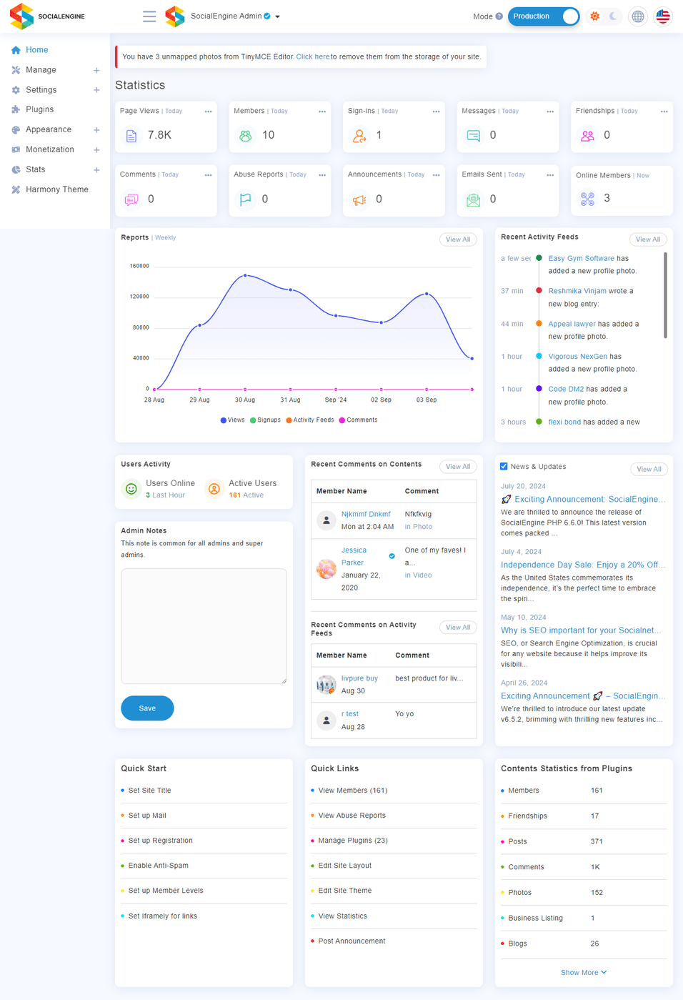 SocialEngine PHP Screenshot