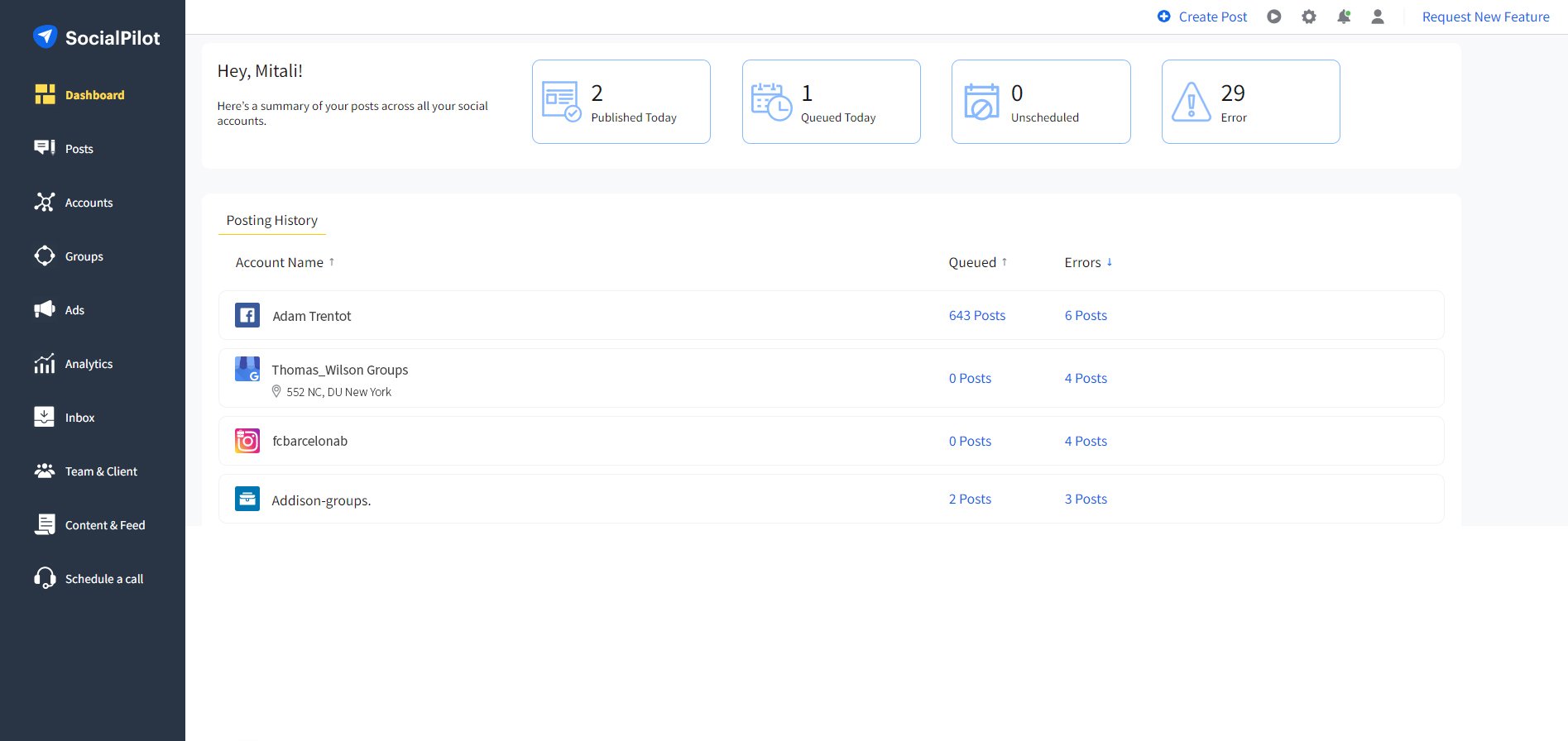 SocialPilot Screenshot
