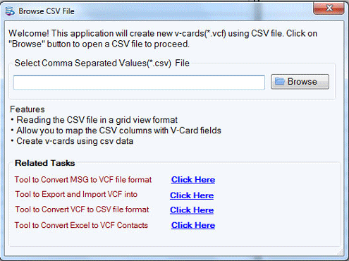 Softaken CSV to VCF Converter Screenshot