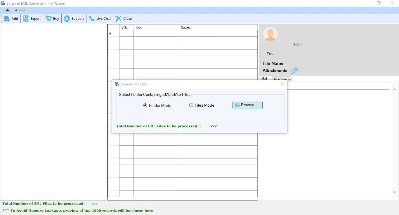 Softaken EML to PST Converter Screenshot
