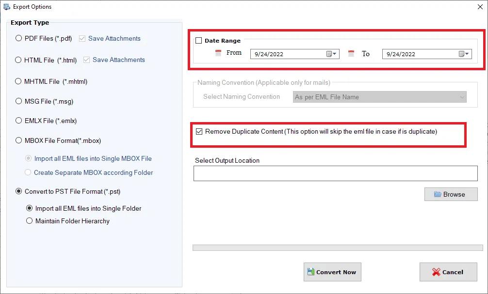 Softaken EML to PST Converter Screenshot