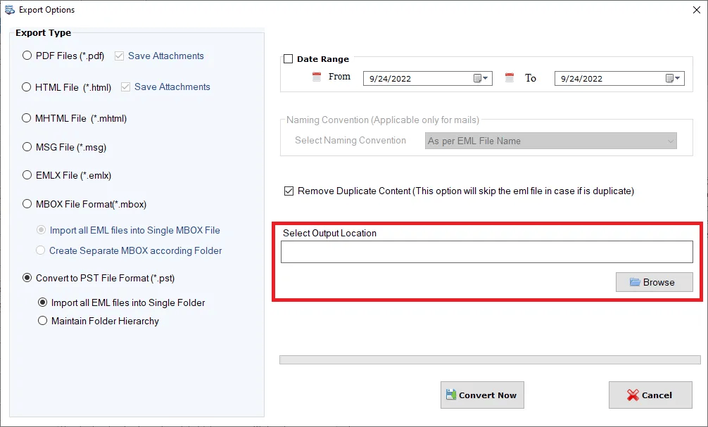 Softaken EML to PST Converter Screenshot