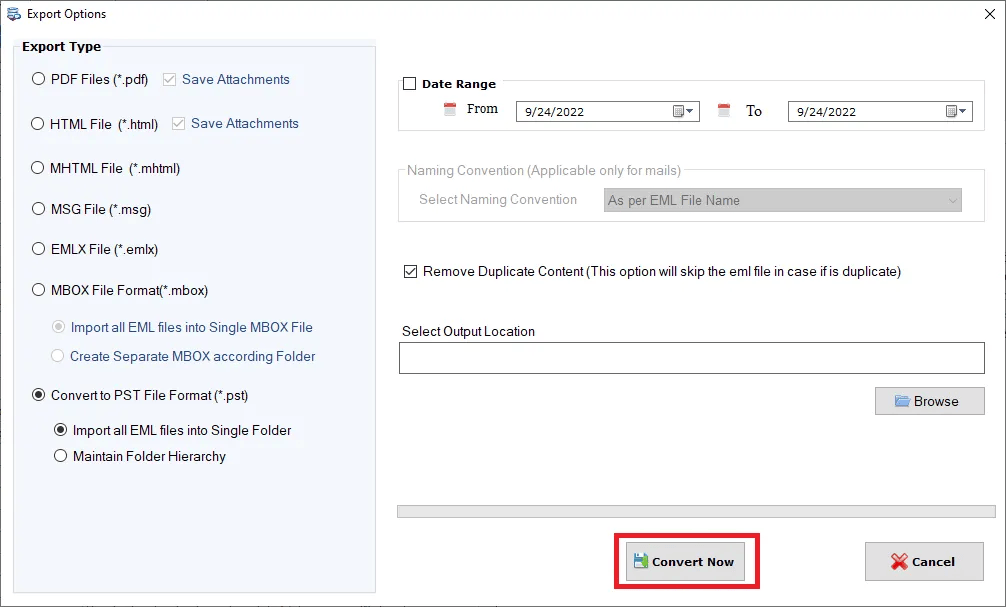 Softaken EML to PST Converter Screenshot