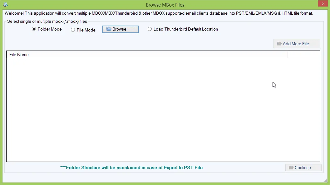 Softaken MBOX to PST Converter Screenshot