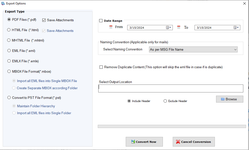 Softaken MSG to PST Converter Screenshot