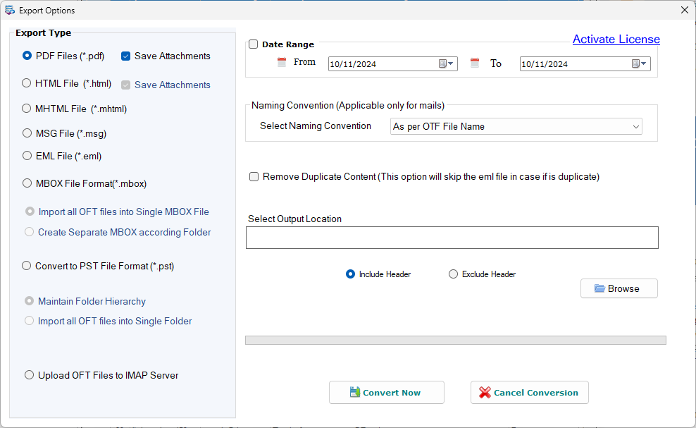 Softaken OFT Converter Screenshot