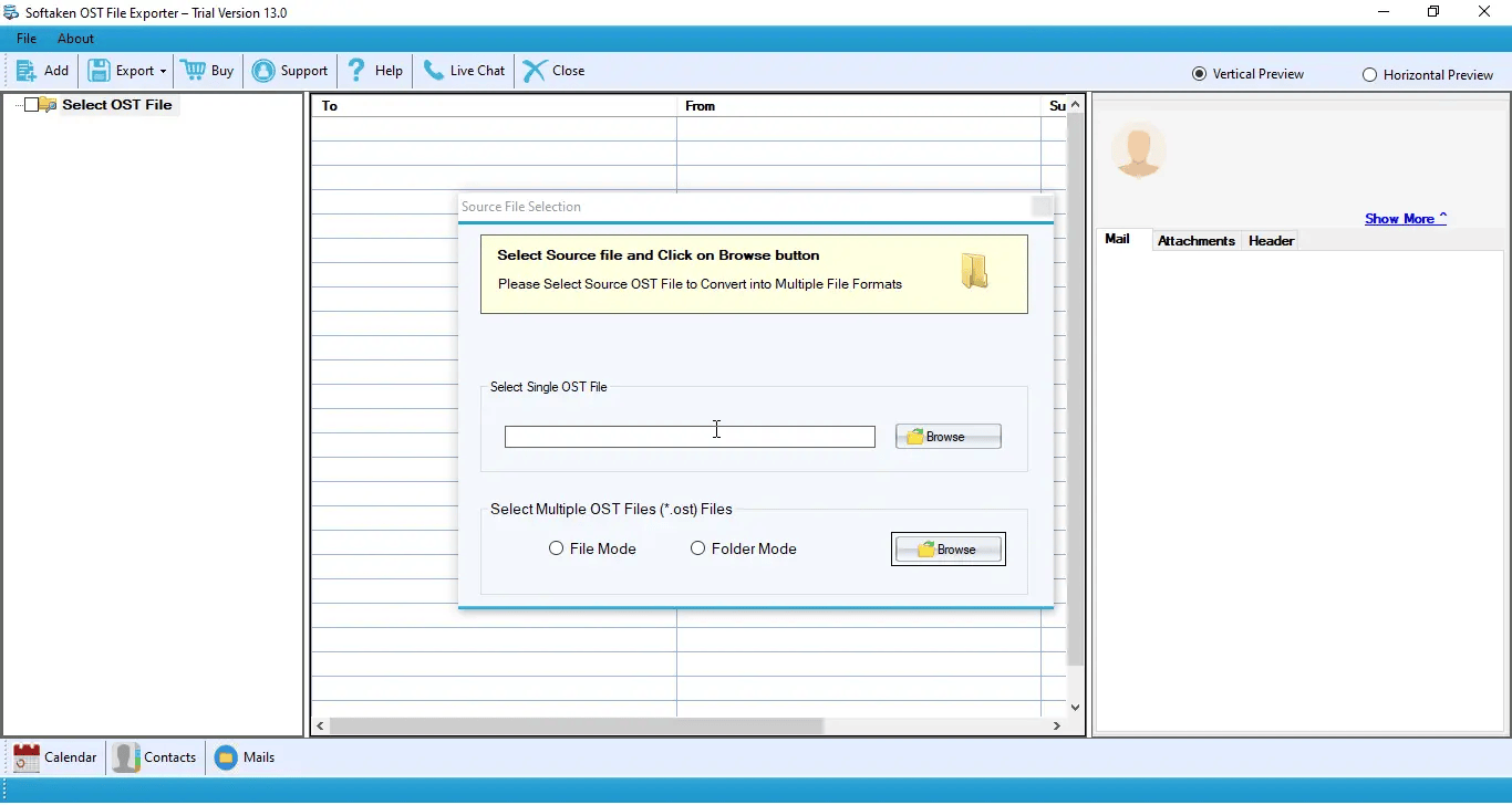Softaken OST to HTML Converter Screenshot