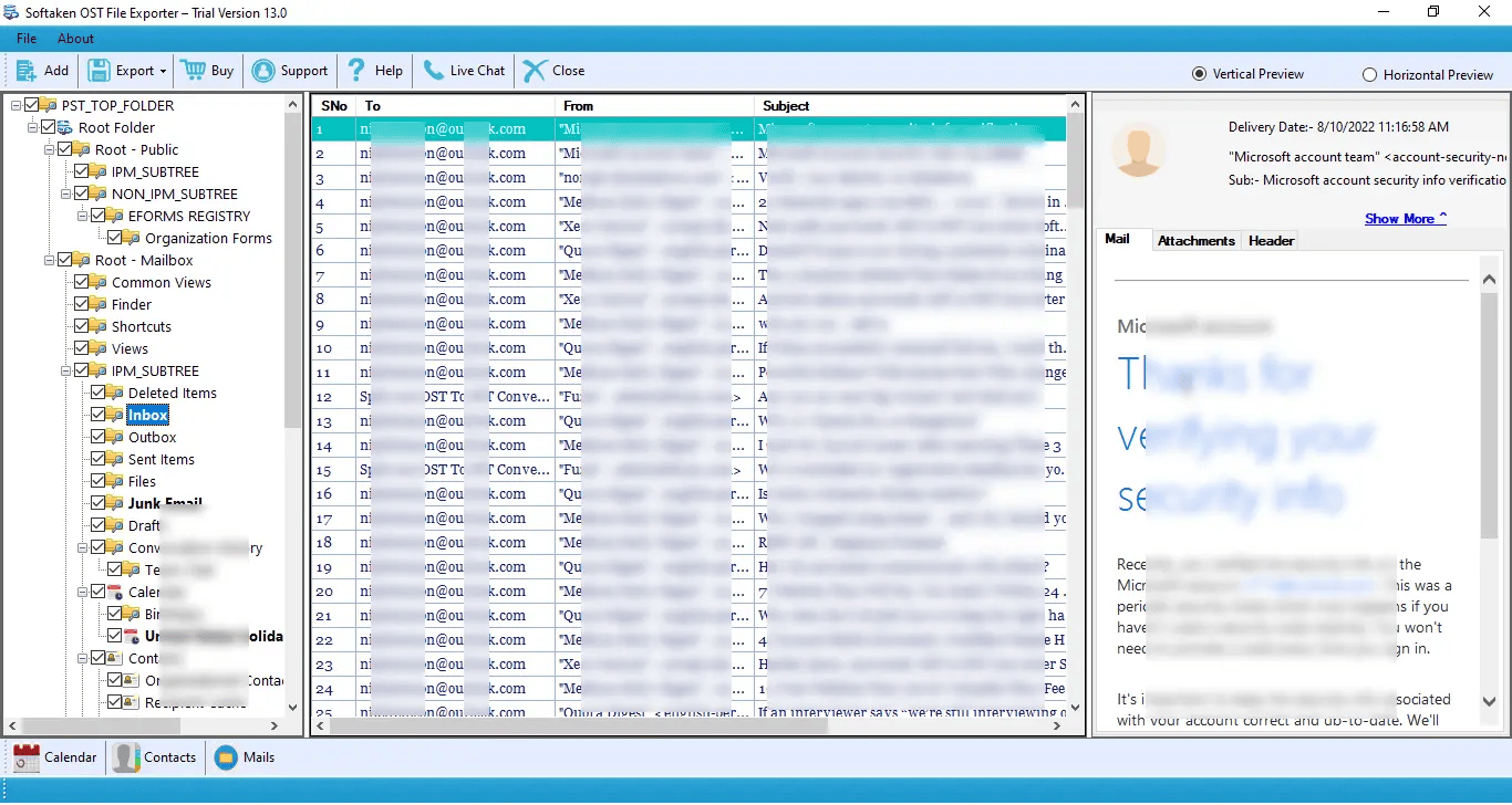 Softaken OST to HTML Converter Screenshot